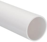 Unifizz Tuyau en PVC rond rigide résistant aux impacts pour tuyau de vidange - 45,2 mm x 50 mm x 200 mm (DI x DE x L) - Blanc