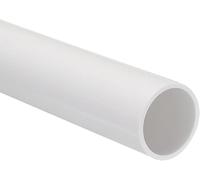 Unifizz Tuyau rond en PVC rigide résistant aux impacts pour tuyau de vidange - 28 mm x 32 mm x 200 mm (DI x DE x L) - Blanc