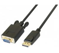 Uniformatic 12682 câble vidéo et adaptateur 2 m VGA (D-Sub) DisplayPort Noir