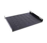 UNIFORMATIC Etagère Plateau Fixe 19 Pouces 1U pour Coffret Réseau P600-4 Points d'ancrage - Profondeur 350 mm - Noir