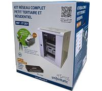 UNIFORMATIC Kit Complet Coffret Réseau Mural 10 Pouces - Hauteur 7U - HxLxP 415x310x300mm - Dimensions Utiles HxLxP 370x220x180 - Idéal Petits Bureaux, Magasins et Secteur Résidentiel - Gris, (27207)