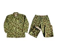 Uniforme camouflage pacifique de la Seconde Guerre mondiale Réplique USMCHBT double face camouflage costume (48), vert, 48
