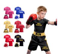 Uniforme de Boxe Personnalisés avec Texte Personnalisé (FR/ES, Alpha/Lettres, Taille Unique, Taille Normale, Taille Normale, Enfant)
