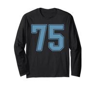Uniforme de Joueur en Jersey numéro 75 Bleu Clair #75 Manche Longue