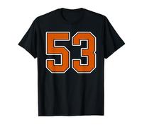 Uniforme de Joueur numéro 53 en Jersey Orange brûlé Blanc #53 T-Shirt Graphique avec Valeur