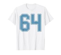Uniforme de Joueur numéro 64 en Jersey Bleu Clair #64 T-Shirt
