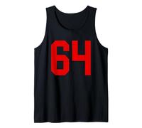 Uniforme de Joueur numéro 64 en Jersey Rouge Vif #64 Débardeur