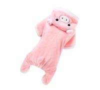 Uniforme de Médecin pour Chiens, Costume pour Animaux de Compagnie, Rose | Coral Fleece Doux, Fermeture Bouton Facile, pour Chats et Petits Animaux, Photoshoot et Noël