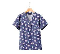 Uniforme de Noël imprimé, chemise à manches courtes, blouse chirurgicale, vente en gros, vêtements travail for médecins et infirmières, femmes hommes, dentistes Pour Hôpitaux, Cliniques(Color2,M)