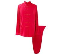 Uniforme De Tai Chi Femme Homme Vêtements Arts Martiaux, Chinois Traditionnel Costume Tang Arts Martiaux,Tenues De Kung Fu Tenue Wing Chun pour Méditation Qigong Matinaux E,XL