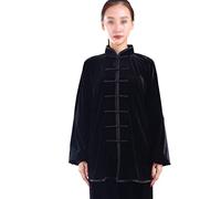 Uniforme de Taichi en velours épais d'hiver, costume d'arts martiaux extensible unisexe, vêtements de Kung Fu, exercices traditionnels chinois du matin, vêtements à manches mi-longues, pantalon de cos
