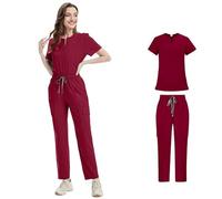 Uniforme d'infirmière Uniformes médicaux, uniforme de gommage for femmes, Articles soins infirmiers, accessoires for infirmières, costume Meidcal clinique, Salon beauté, Spa pour femme(Black,XX-Large)