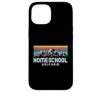Uniforme Funny This Is My Homeschool avec Vintage Mountain Coque pour iPhone 15