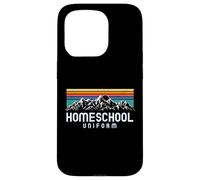 Uniforme Funny This Is My Homeschool avec Vintage Mountain Coque pour iPhone 15 Pro