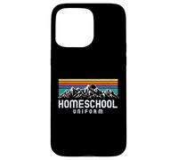 Uniforme Funny This Is My Homeschool avec Vintage Mountain Coque pour iPhone 15 Pro Max