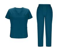 Uniforme Médical Femme 2 Pièces Ensemble de Vêtements Ventes Flash Haut et Pantalon + Blouse Medicale Femmes Soldes d'été Coupe Souple Et Confortable Tenue Aide Soignante Professionnelle