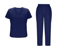 Uniforme Médical Femme 2 Pièces Ensemble de Vêtements Ventes Flash Haut et Pantalon + Blouse Medicale Femmes Soldes d'été Coupe Souple Et Confortable Tenue Aide Soignante Professionnelle