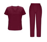Uniforme Médical Femme 2 Pièces Ensemble de Vêtements Ventes Flash Haut et Pantalon + Blouse Medicale Femmes Soldes d'été Coupe Souple Et Confortable Tenue Aide Soignante Professionnelle