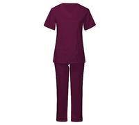 Uniforme Médical Femme Homme 2 Pièces Ensemble de Vêtements Haut et Pantalon Haut et Pantalons + Blouse Medicale Femme Couleur Unie Coupe Souple Et Confortable Tenue Aide Soignante Professionnelle