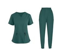 Uniforme Médicale Femme Élastique Ensemble: Haut et Pantalons + Blouse Medicale Femme/Vêtements Médicals Tenue Infirmiere Professionnelle Soldes d'été Vêtements de Travail et Uniformes Cadeau