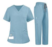 Uniforme Médicale Unisexes Ensemble: Haut et Pantalons + Blouse Medicale Femme/Homme - Tenue Aide Soignante Professionnelle Vêtement médical