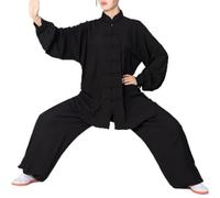 Uniforme traditionnel chinois unisexe de Tai Chi en coton et soie mélangée pour arts martiaux pour la pratique du Kung Fu le matin, l'exercice et les tenues décontractées, 003, XS