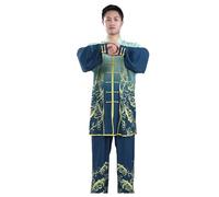 Uniforme unisexe en coton mélangé pour l'exercice du matin à manches longues, tenue de Tai Chi et de Kung Fu, combinaison en coton et lin pour le yoga, tenue d'arts martiaux 3XL