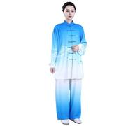 Uniforme unisexe en coton mélangé pour l'exercice du matin à manches longues, tenue de Tai Chi et de Kung Fu, combinaison en coton et lin pour le yoga, tenue d'arts martiaux S