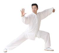 Uniformes traditionnelles d'arts martiaux, Uniforme d'arts martiaux Tai Chi multicolore plusieurs tailles(White,M)
