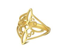 unift Bague Bœud de Sorcière Pour Femme Acier Inoxydable Celtique Quaternaire Wiccan Bague Bœud de Sorcière Amulette de Sorcière Bijou Cadeau