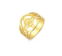 unift Bague Bœud de Sorcière Pour Femme Acier Inoxydable Celtique Quaternaire Wiccan Bague Bœud de Sorcière Amulette de Sorcière Bijou Cadeau