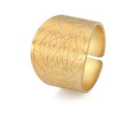 UNIFT Bague de protection en forme de cube de Metatron pour homme et femme - En acier inoxydable - Motif ange sceau - Archange Métatron - Géométrie sacrée, Acier inoxydable