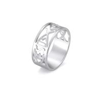 UNIFT Bague Jésus poisson pour homme et femme en acier inoxydable style squelette symbole chrétien Jésus poisson anneaux foi bijoux, 8, Acier inoxydable, Aucune pierre précieuse