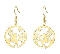 UNIFT Boucles d'oreilles en forme de fée pour femmes et adolescentes - En acier inoxydable - Silhouette de forêt étoilée magique - Cadeau d'anniversaire et de Noël, taille unique (or)