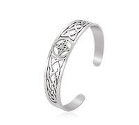 UNIFT Bracelet avec nœud de sorcière pour homme et femme en acier inoxydable - Tendance chic - Style celtique - Bijou païen Wiccan, Acier inoxydable, Pas de gemme