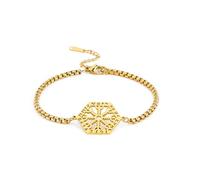 unift Bracelet Boussole Rune Viking pour Femmes Hommes Acier Inoxydable Chic Fashion Viking Nordic 24 Alphabet Runes Disc Pendentif Bracelet Amulette Bijoux Cadeau (Or)