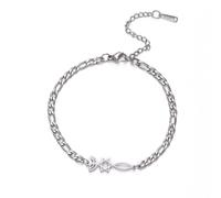 UNIFT Bracelet chandelier juif en acier inoxydable pour femme - Rétro - Israël - Étoile de David - Bracelets - Bijoux Hanouka, 22 centimeters, Acier inoxydable, Pas de gemme