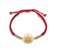 UNIFT Bracelet cube de Métatron pour femmes et hommes en acier inoxydable style géométrie sacrée sceaux de l'archange avec une perle tressage coloré bracelet ajustable talisman bijoux, taille unique