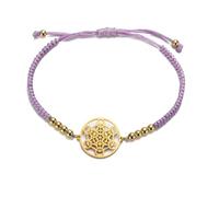 UNIFT Bracelet cube Metatron pour homme et femme en acier inoxydable style géométrie sacrée sceaux d'archange avec une perle colorée tissage bracelet réglable Talisman bijoux, Acier inoxydable