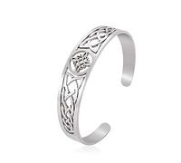 unift Bracelet de Nœud de Sorcière pour Femmes et Hommes en Acier Inoxydable avec Vide Élégant avec Nœud de Sorcières Celtiques Bijouterie Païenne Wiccane, 0.58 inches, Acier inoxydable, Il ne s'agit