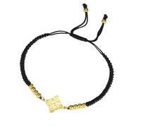 unift Bracelet de Nœuds de Sorcières pour Femmes Hommes en Acier Inoxydable Magie Sorcellerie Nœud de Sorcière avec une Perle Tissage Coloré Ajustable Bijoux Wiccan (Or-B 3)
