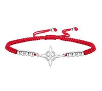 unift Bracelet de Nœuds de Sorcières pour Femmes Hommes en Acier Inoxydable Magie Sorcellerie Nœud de Sorcière avec une Perle Tissage Coloré Ajustable Bijoux Wiccan (Argent-R 1)