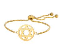 UNIFT Bracelet étoile de David pour homme et femme - En acier inoxydable - Étoile juive - Hexagramme - Réglable - Amulette, Eine Größe, Acier inoxydable, Pas de gemme