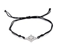 unift Bracelet Femme Noeud De Sorcière Celtique Magique Bracelet En Couches En Acier Inoxydable Charme Mystique Double Corde Bracelets Bijoux Celtiques (argent, Acier Inoxydable)