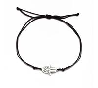 unift Bracelet Main de Fatima pour Femmes et Hommes en Acier Inoxydable Hamsa Main de Fatima avec une Perle Tressée Colorée Bracelet Réglable Talisman Bijoux Cadeau, Taglia Unica, Acier inoxydable, No