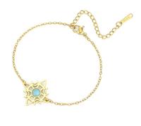 UNIFT Bracelet nœud de sorcière pour femme en acier inoxydable symbole magique Wiccan nœud de sorcière celtique avec saphir Bracelet réglable Witchcraft Bijoux, taille unique, Acier inoxydable, Pas de