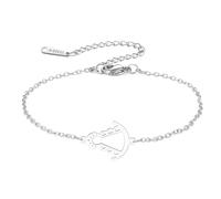 UNIFT Bracelet Vierge Marie pour femme en acier inoxydable avec lignes creuses et symbole Sainte Mère Maria, one size, Acier inoxydable, Pas de pierre précieuse