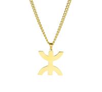 UNIFT Collier avec pendentif symbole berbère africain pour homme et femme en acier inoxydable style caber ethnique africain tribu musulmane kabyle amazigh collier pendentif lettre égypte bijoux
