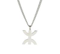 UNIFT Collier avec symbole berbère africain pour homme et femme en acier inoxydable style caber ethnique africain tribu musulmane kabyle amazigh Collier avec pendentif en forme de lettre égypte