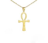 UNIFT Collier/boucles d'oreilles en acier inoxydable avec croix Ankh pour femme Symbole égyptien antique Dieux de Ankh Croix collier/boucles d'oreilles amulette bijoux cadeau, Acier inoxydable, Pas de